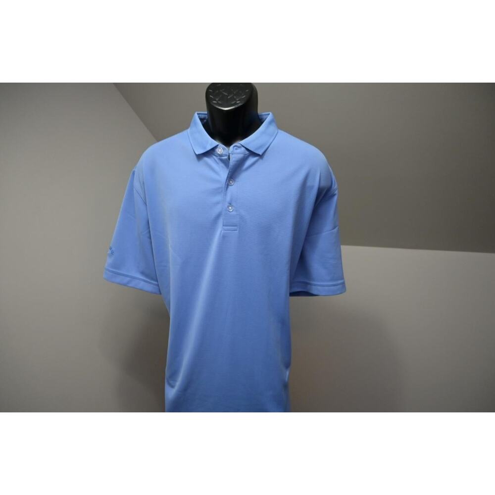 Callaway Golf Polo Shirt Opti Dri Blue Performance Athletic Shirt Mens Sz 2XL